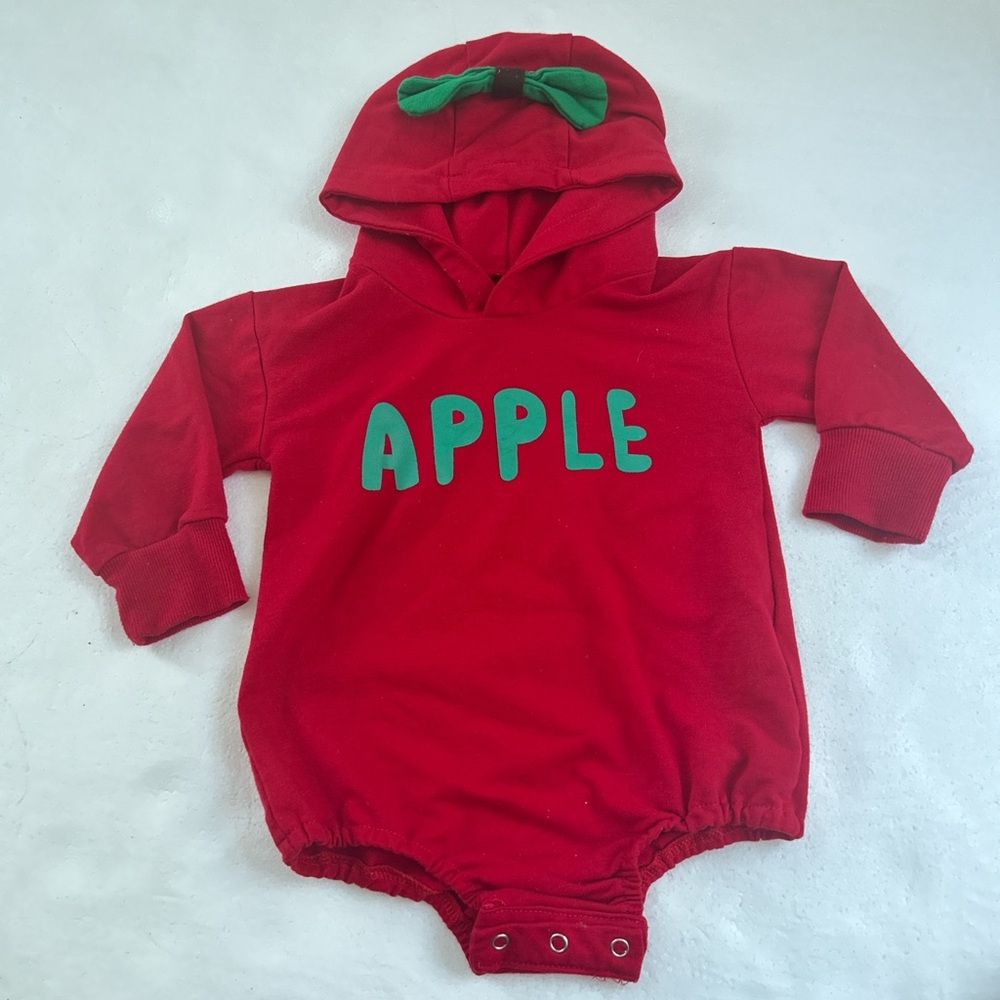 Toddler apple onesie costume festival fall